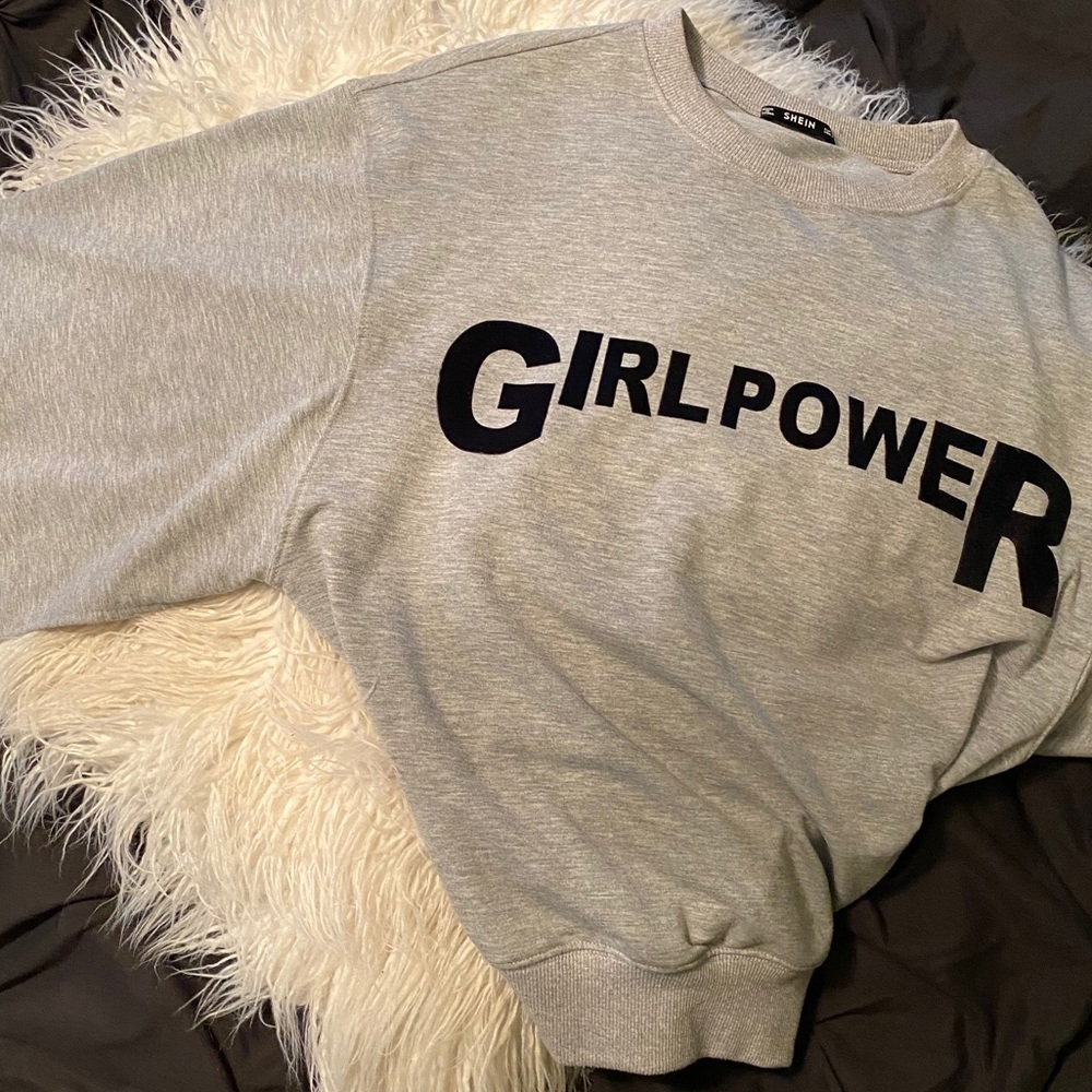 Shein Sweatshirt with Velvet Lettering